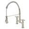 Gourmetier GS1276AX Two-Handle Deck-Mount Pull-Down Sprayer Kitchen Faucet, Polished Nickel GS1276AX - alternate 1